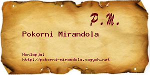 Pokorni Mirandola névjegykártya